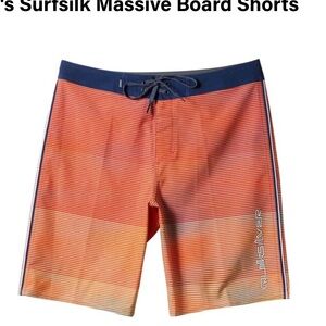 Quiksilver Red Board Shorts Gradient Design